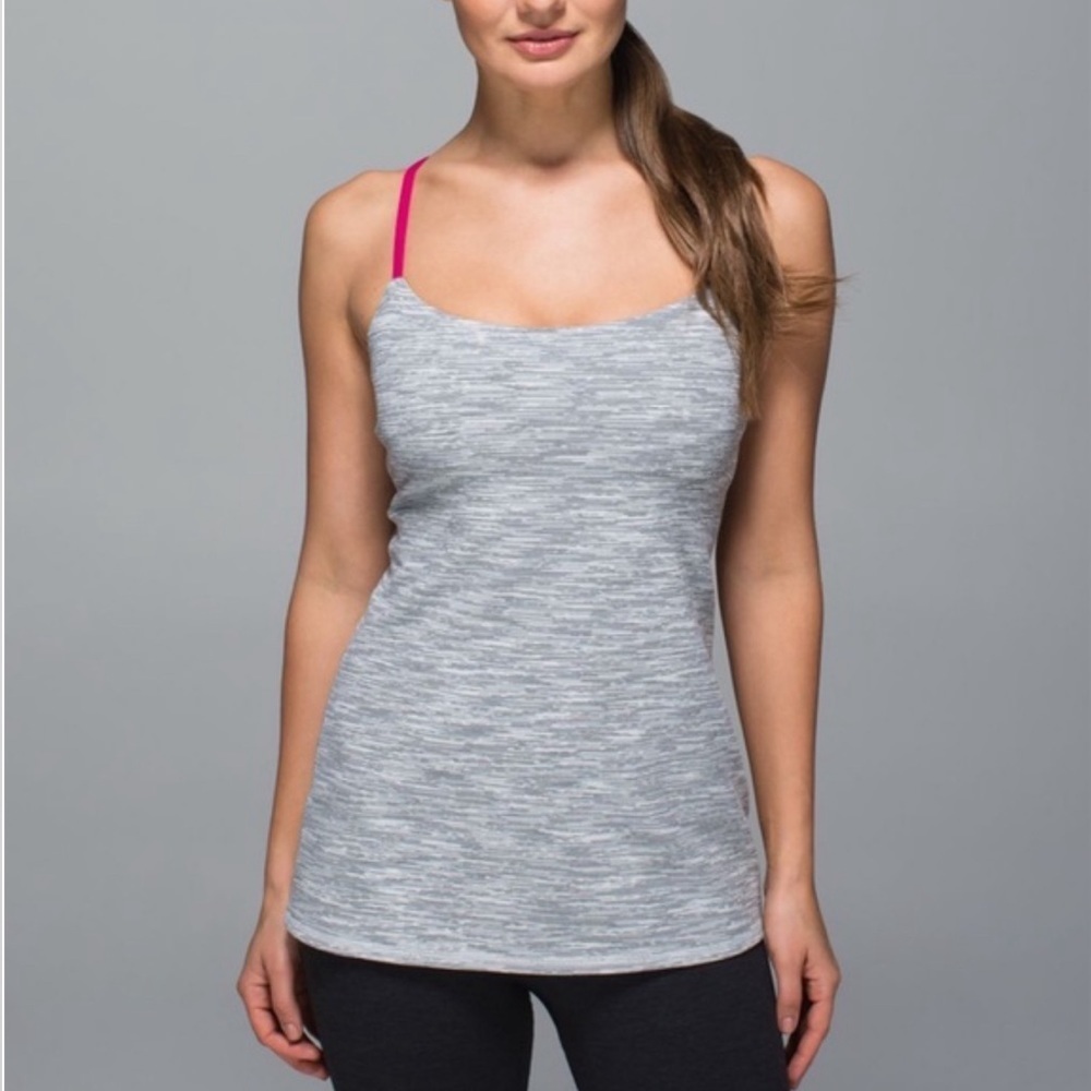 ululemon Dancing Warrior Tank Sz 4 In Wee Are From Space Silver Spoon b13
